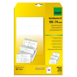 Sigel LP701 étiquette non-adhésive 160 pièce(s) Blanc Rectangle
