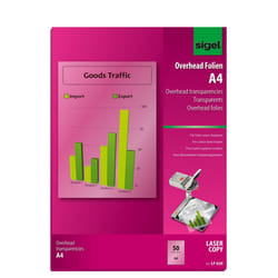 Sigel LF620 film d'impression Laser A4 (210×297 mm) Transparent 50 feuilles