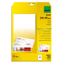 Sigel LP713 carte de visite Laser/a jet d'encre Blanc