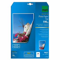 Sigel InkJet Top, Gloss, 190 g/m², A4, 20 feuilles