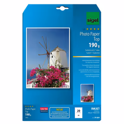 Sigel InkJet Top, Satin, 190 g/m², A4, 20 feuilles