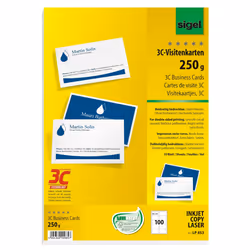 Sigel LP853, Laser/a jet d'encre, Blanc, Satin, 250 g/m², 85 mm, 55 mm