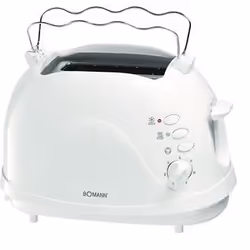 Bomann TA 246 CB, 2 part(s), Blanc, 700 W, 230 V, 50 Hz, 285 mm