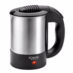 Bomann WKR 1162 CB, 0,5 L, 1000 W, Noir, Acier inoxydable, Acier inoxydable, Arrêt de sécurité en cas de surchauffe