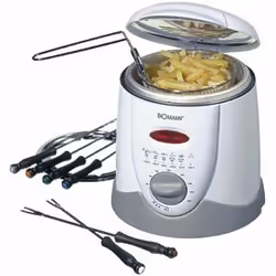 Bomann FFR 1290 CB, Friteuse, 1 L, Gris, Blanc, Rotatif, Autonome, 840 W