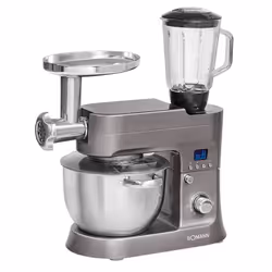 Bomann KM 1395 CB, 6,2 L, Acier inoxydable, Pétrisseur, Mélange, Acier inoxydable, 1200 W, 220 - 240 V