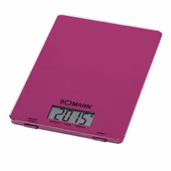 Bomann KW 1515 CB, Balance de ménage électronique, 5 kg, 1 g, Violet, Verre, Comptoir