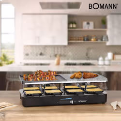 Bomann RG 2279 CB raclette 1400 W Noir, Gris