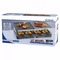 Bomann RG 2279 CB raclette 1400 W Noir, Gris