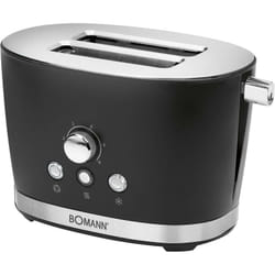 Ta 3005 cb Grille Pain vintage noir Toaster 2 fentes 850W Noir - Bomann
