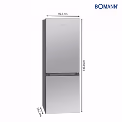 Bomann KG 320.2 réfrigérateur-congélateur Pose libre 165 L E Acier inoxydable - Vue supplémentaire 5