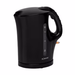 Bomann WK 5011 CB, 1,7 L, 2200 W, Noir, Acier inoxydable, Indicateur de niveau d'eau, Sans fil