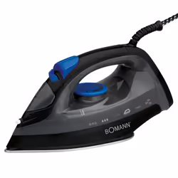 Bomann DB 6003 CB, Fer à repasser à sec ou à vapeur, Noir, Bleu, 1800 W, 220-240 V, 50 - 60 Hz