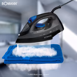Bomann DB 6003 CB Fer à repasser à sec ou à vapeur Noir, Bleu - Vue supplémentaire 4