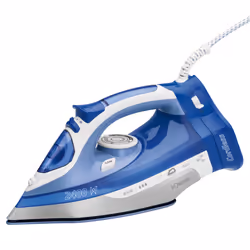 Bomann DB 6006 CB, Fer à vapeur, Semelle en céramique, Bleu, Blanc, Intégré, 1,2 kg, Boutons, Foie, Rotatif