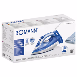 Bomann DB 6006 CB Fer à vapeur Semelle en céramique 2400 W Bleu, Blanc
