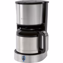 Bomann KA 6037 CB, Machine à café filtre, 1,2 L, Café en grains, 800 W, Noir, Argent