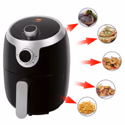 Bomann FR 6050 H CB friteuse Unique 1,8 L Autonome 1000 W Friteuse d’air chaud Noir, Argent