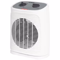 Bomann HL 6064 CB, Chauffage de ventilateur électrique, Intérieure, Bureau, Sol, Table, Blanc, Rotatif, 2000 W