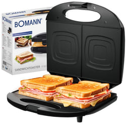 Bomann ST 6074 CB gaufrier et appareil à croque-monsieur 820 W Noir