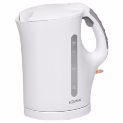 Bomann WK 6079 CB, 1,7 L, 2200 W, Blanc, Plastique, Acier inoxydable, Indicateur de niveau d'eau, Arrêt de sécurité en cas de ...