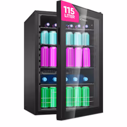 Bomann KSG 7290, Refroidisseur de boisson, Pose libre, Noir, Noir, Droite, 115 L