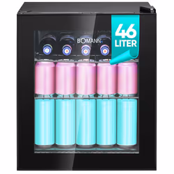 Bomann KSG 7291, Refroidisseur de boisson, Pose libre, Noir, Noir, Droite, 46 L