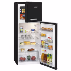 Bomann DTR 353 Réfrigérateur Combiné 208 L Noir Argent Pose Libre - Vue supplémentaire 4