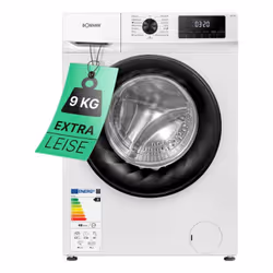 Bomann WA 7195, Charge avant, 9 kg, B, 72 dB, 1400 tr/min, A