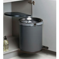 Wesco - Poubelle sous évier pivotante - ouverture automatique 30 l - Amortisseur : Sans - Contenance : 30 l - Décor : Anthracite / Noir - Diamètre