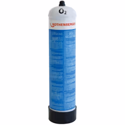 Bouteille d'oxygène Rothenberger 1L 110 bars, en acier, 110 bar, jetable, avec raccord M 10x1 LH. Il est idéal pour une utili ...