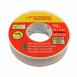 Diamètre du fil (en mm) : 2 Usage du produit : Etain pour travaux courants. Tous métaux sauf inox et aluminium. Etamage, ferb ...