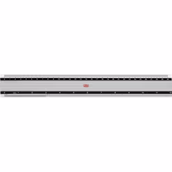 M+R 1830, Règle de bureau, Aluminium, Aluminium, cm, pouce, 300 mm, 1 pièce(s)