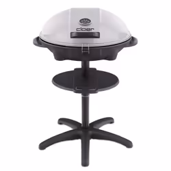 Cloer 6789, 2400 W, Barbecue/grill Kamado, Electrique, Ensemble de cuisson, Grille, Noir, Argent