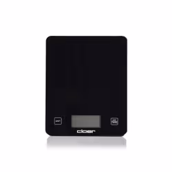 Cloer 6870, Balance de ménage électronique, 10 kg, 5 g, Noir, Verre, Comptoir