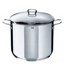 Silit 2103190912 Grand faitout/Soupière avec Couvercle Acier Inoxydable Argent 28 cm 12 L
