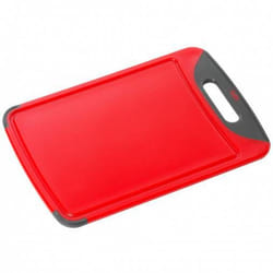 Silit 21.4227.4681 planche à découper pour cuisine Rectangulaire Synthétique Gris, Rouge