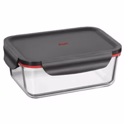 Silit 0022 6325 01, Lunch box, Rectangulaire, 1,4 L, Noir, Transparent, Verre, Plastique, 210 mm