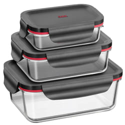 Silit 0022 6327 11 boîte hermétique alimentaire Rectangulaire Lunch box Noir, Transparent