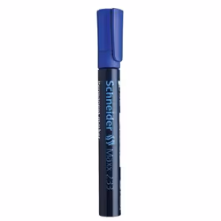Schneider Schreibgeräte Maxx 233, Bleu, Pointe biseautée, Noir, Bleu, Moyen, 1 mm, 5 mm