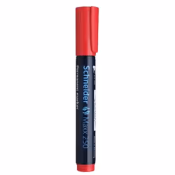 Schneider Schreibgeräte Maxx 250, Rouge, Pointe biseautée, Noir, Rouge, Moyen, 2 mm, 7 mm