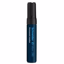 Schneider Schreibgeräte Maxx 280, Noir, Pointe biseautée, Noir, Bold, 4 mm, 1,2 cm