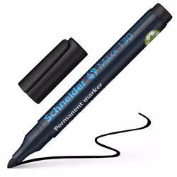 Schneider AG Maxx 130, Noir, Pointe ogive, Noir, Plastique recyclé, 1 mm, 3 mm