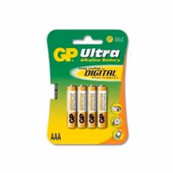 GP Batteries Ultra Alkaline 151003, Batterie à usage unique, AAA, Alcaline, 1,5 V, 4 pièce(s), Cylindrique