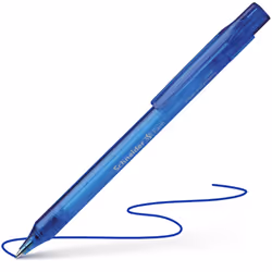 Schneider AG Fave, Clip, Stylo à bille rétractable avec clip, Bleu, 50 pièce(s), Moyen