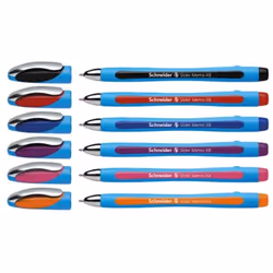 Schneider Schreibgeräte Slider Memo Noir, Bleu, Orange, Rose, Rouge, Violet Stylo à bille Extra-large 6 pièce(s)