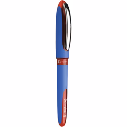 Schneider Schreibgeräte One Hybrid C, Stylo à bille, Bleu, Rouge, Rouge, Caoutchouc, 0,5 mm, Ambidextre