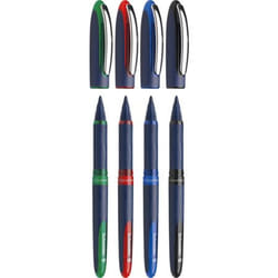 Schneider Schreibgeräte One Business Stylo à bille retractable avec clip Noir, Bleu, Vert, Rouge 4 pièce(s)