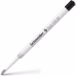 Schneider Schreibgeräte Eco 725, Noir, Moyen, Blanc, Acier inoxydable, G2, Stylo à bille