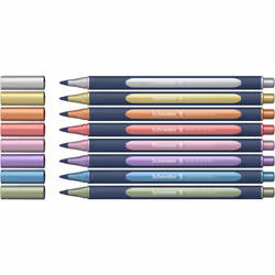 Schneider Schreibgeräte Paint-It 050, Stylo à bille retractable avec clip, Multicolore, Cuivre, Or, Bleu métal, Vert métal, R ...